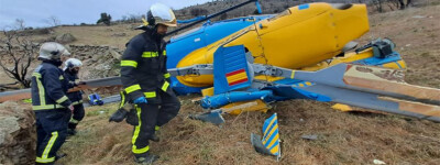 Два человека пострадали в результате крушения вертолета DGT в Мадриде