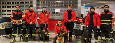 Испанские пожарные спасают выживших из-под завалов в Турции