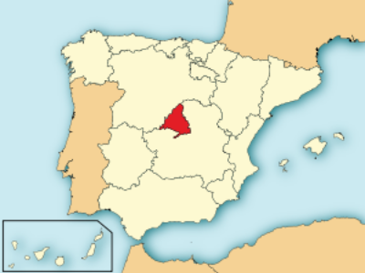 Мадридское сообщество на карте