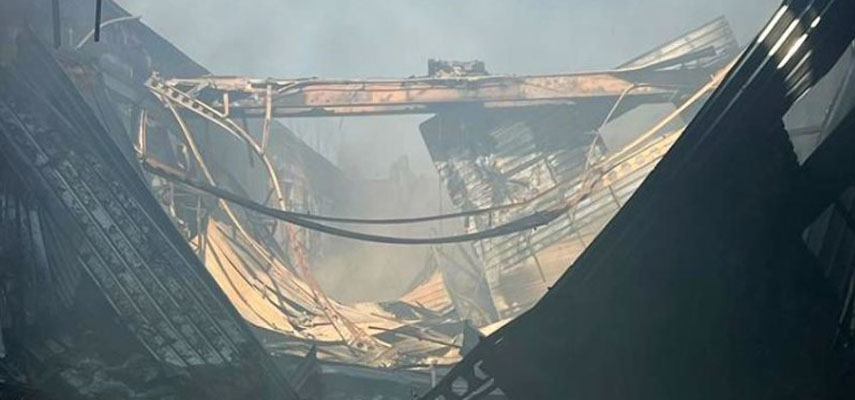 Сильный пожар на склад импортера китайской продукции в Валенсии