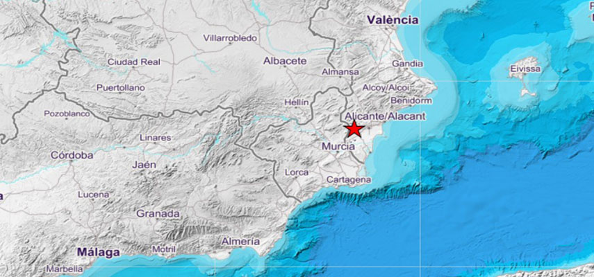 Во время DANA в провинции Аликанте зарегистрировано три землетрясения