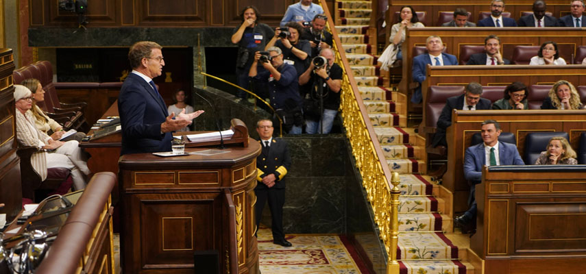 Выступление лидера оппозиции было наполнено критикой Санчеса