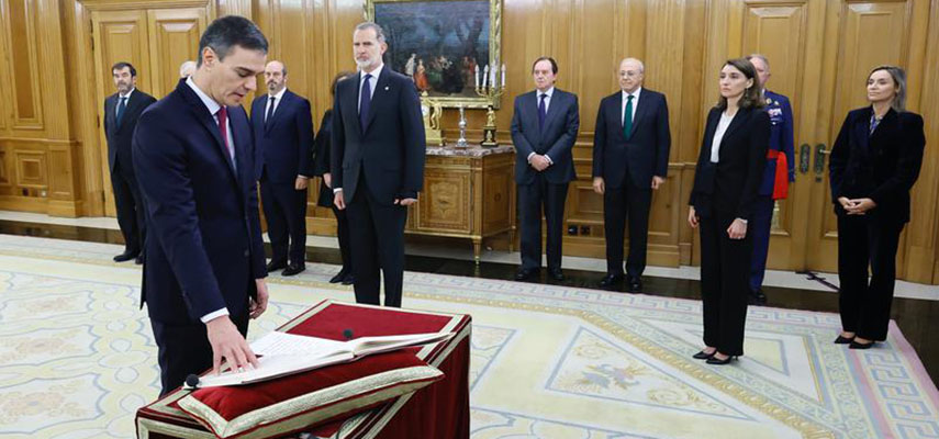 Санчес принес присягу в качестве нового премьер-министра Испании перед королем Филиппом VI