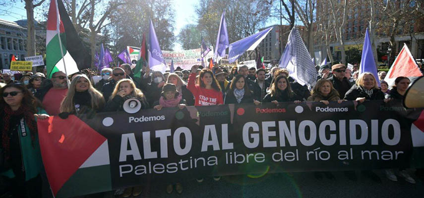 В Испании прошли масштабные протесты под лозунгом «Остановим геноцид в Палестине!»